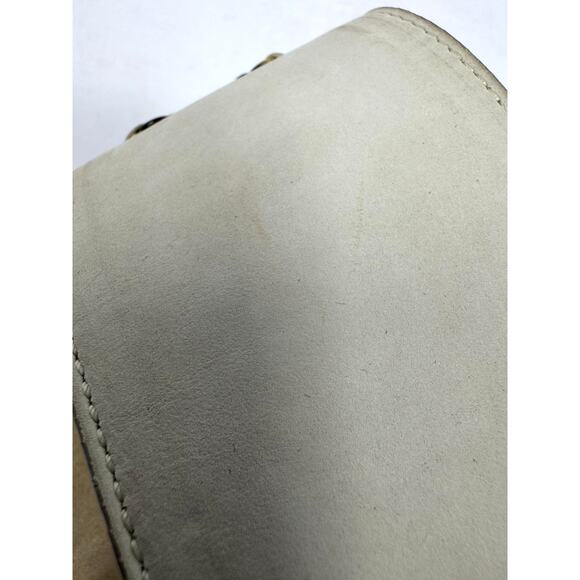 Christian Dior Saddle Belt Beige Leather Antique Gold “D” Buckle Chainmail Sz 85 main image 10